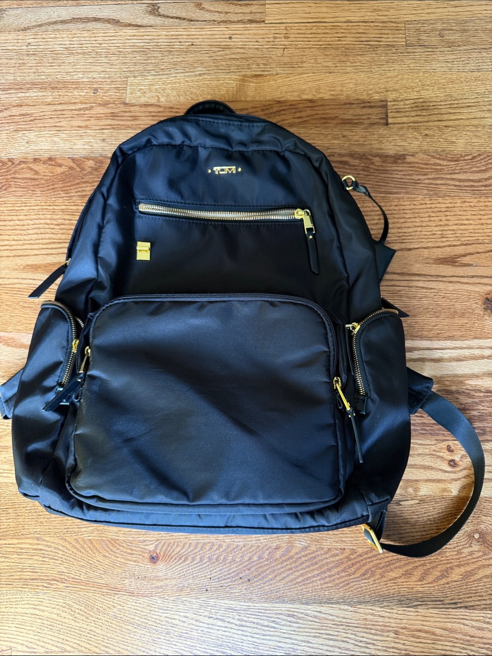 Women's Tumi Voyageur Carson Nylon Backpack with Gold Hardware